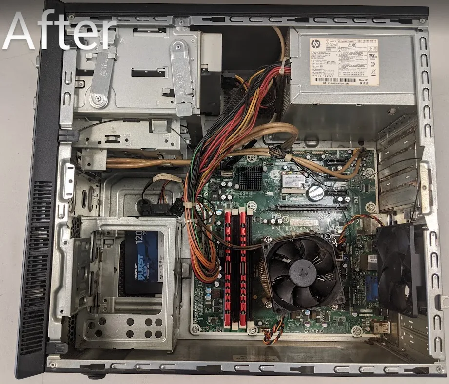 how to clean dust from PC after shot